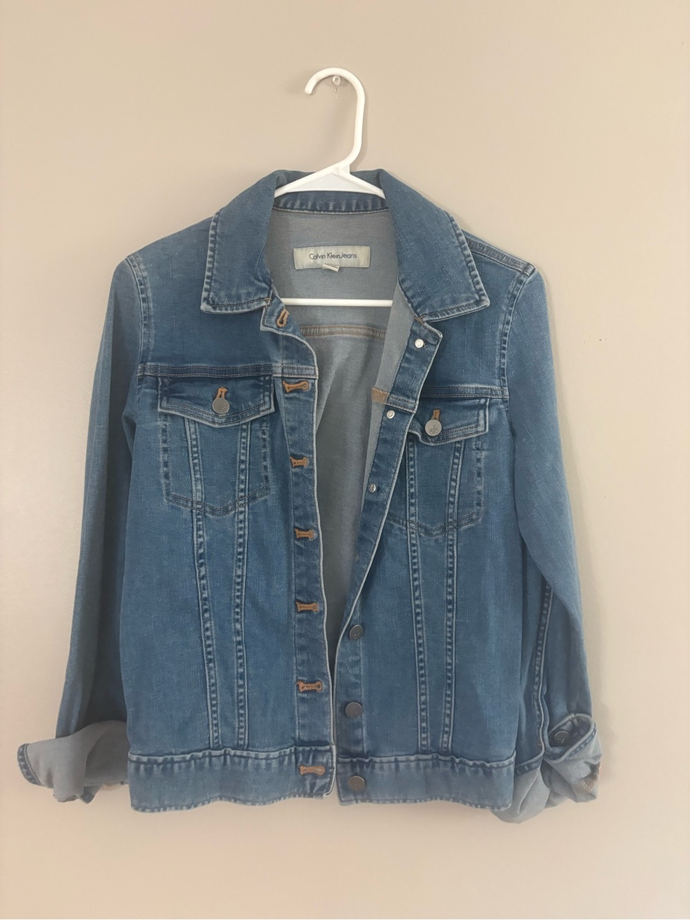 Calvin Klein Jeans Medium Blue Denim Trucker Jacket